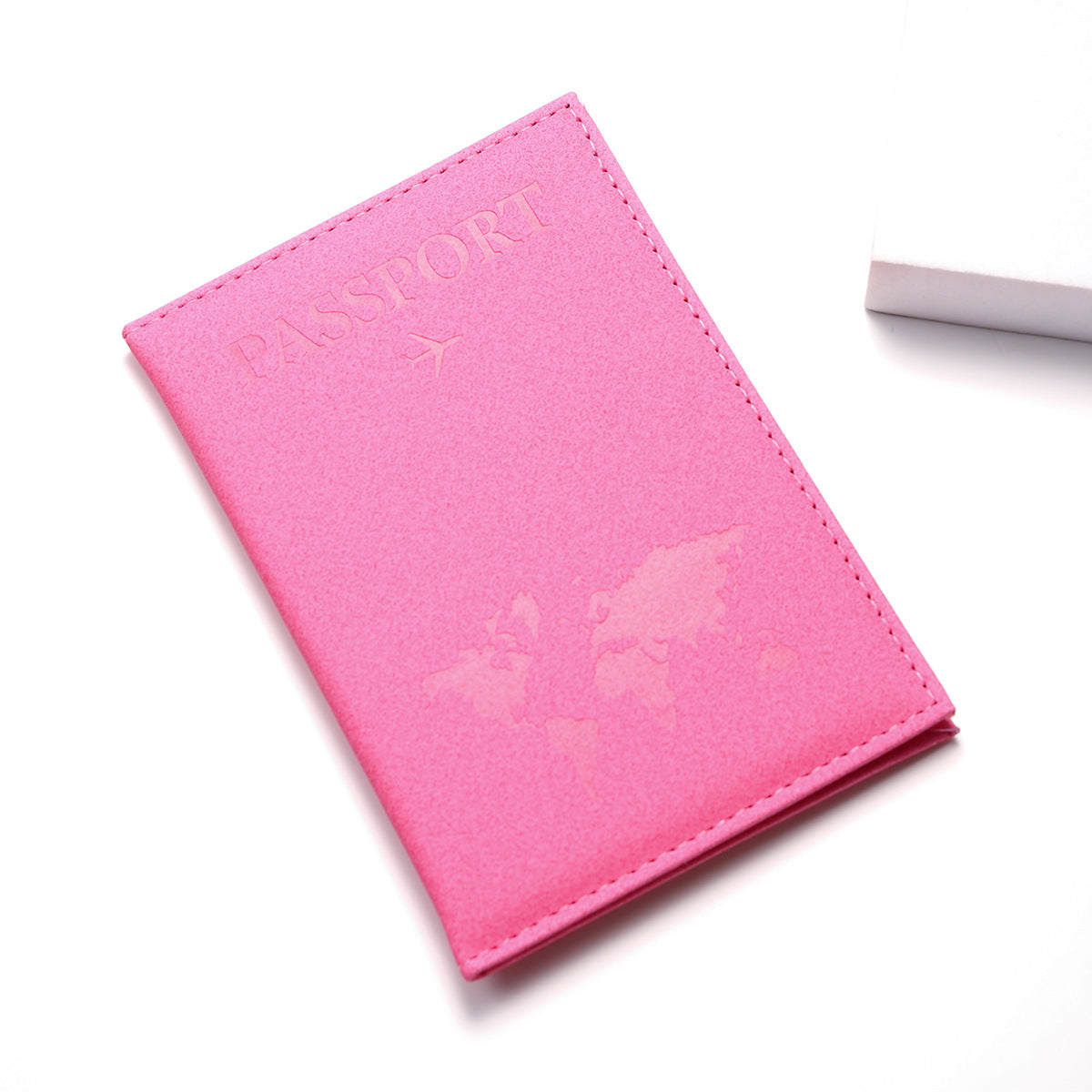 Slim PU Leather Passport Cover Unisex Geometric Pattern