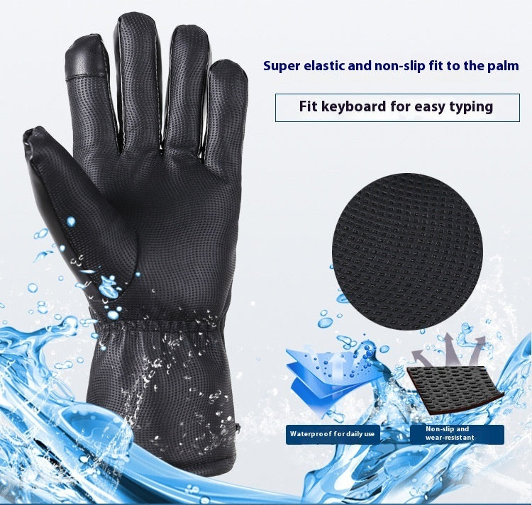 Full Finger Warm Waterproof Motorcycle Gloves – Outdoor Heating