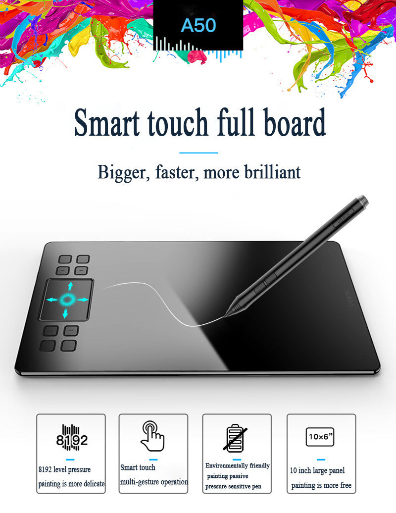 Digital Drawing Tablet (English Version) – Electronic Drawing Board with Stylus, One-Key Erase
