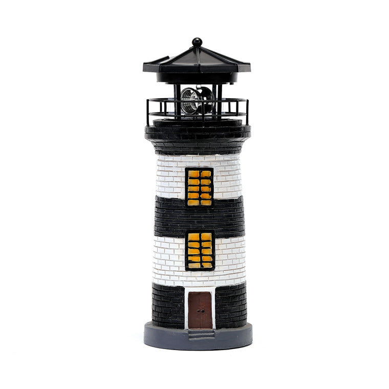 Solar Resin Craft Lighthouse Garden Ornament