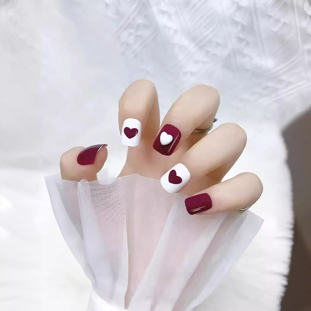 Women's European, American And French Style Pieces Fake Nail Patch