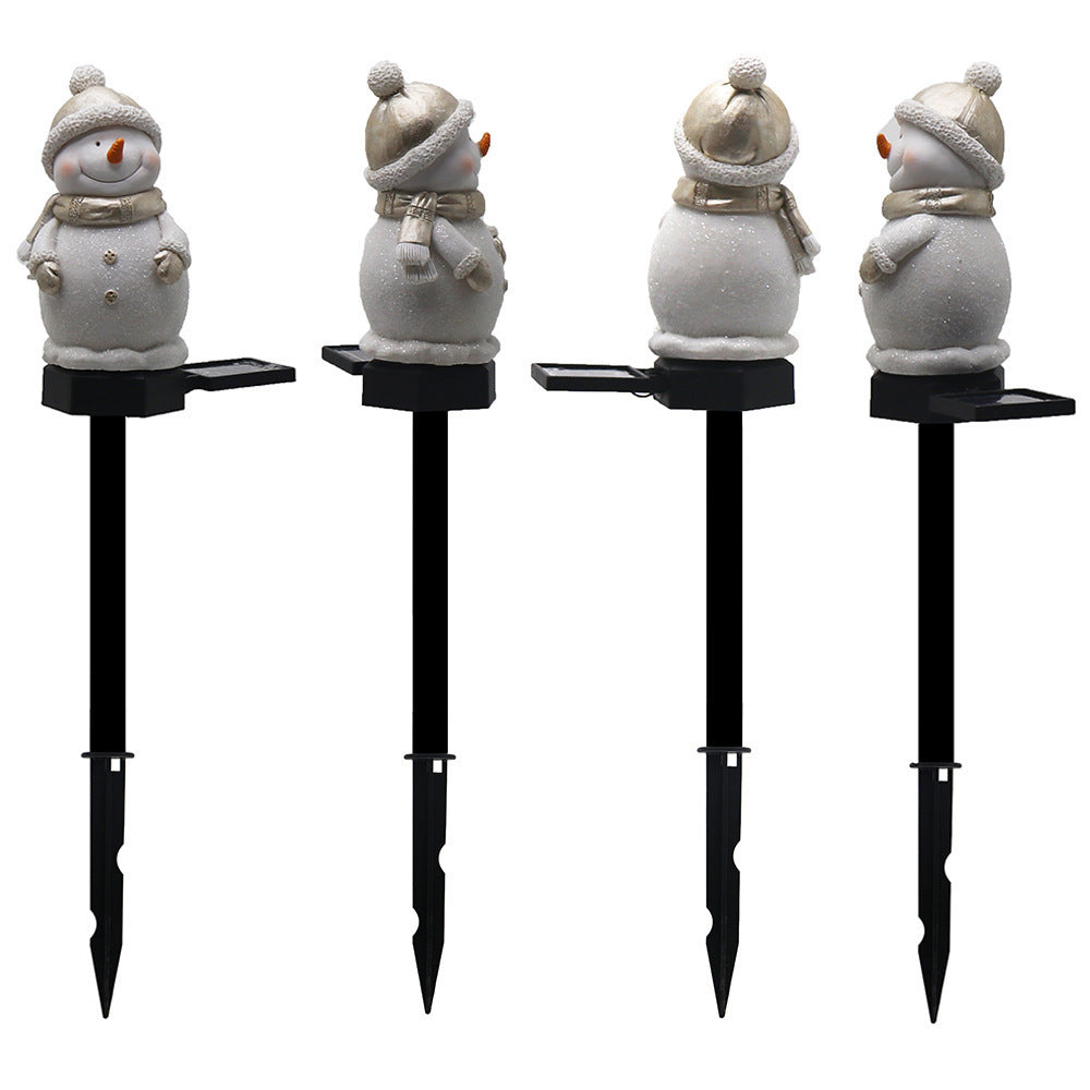 Outdoor LED Solar Snowman Landscape Garden Lamp Christmas Decoration