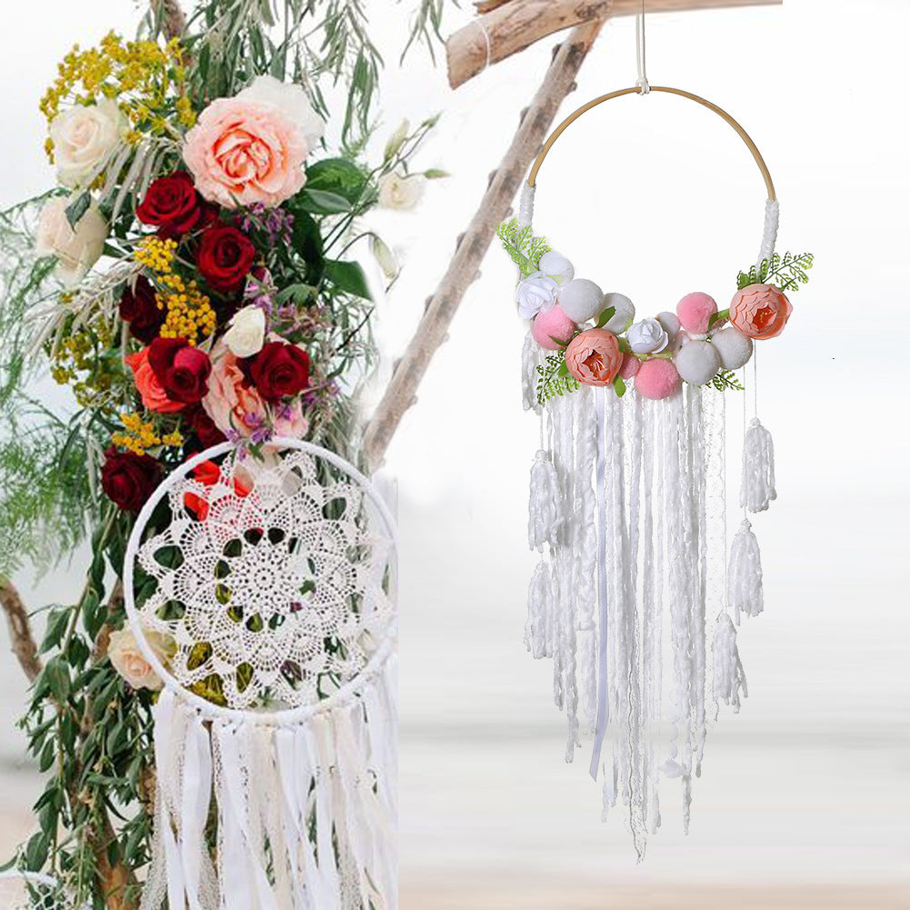 Simple Flower Language Feather Pendant Creative Wedding Tassel