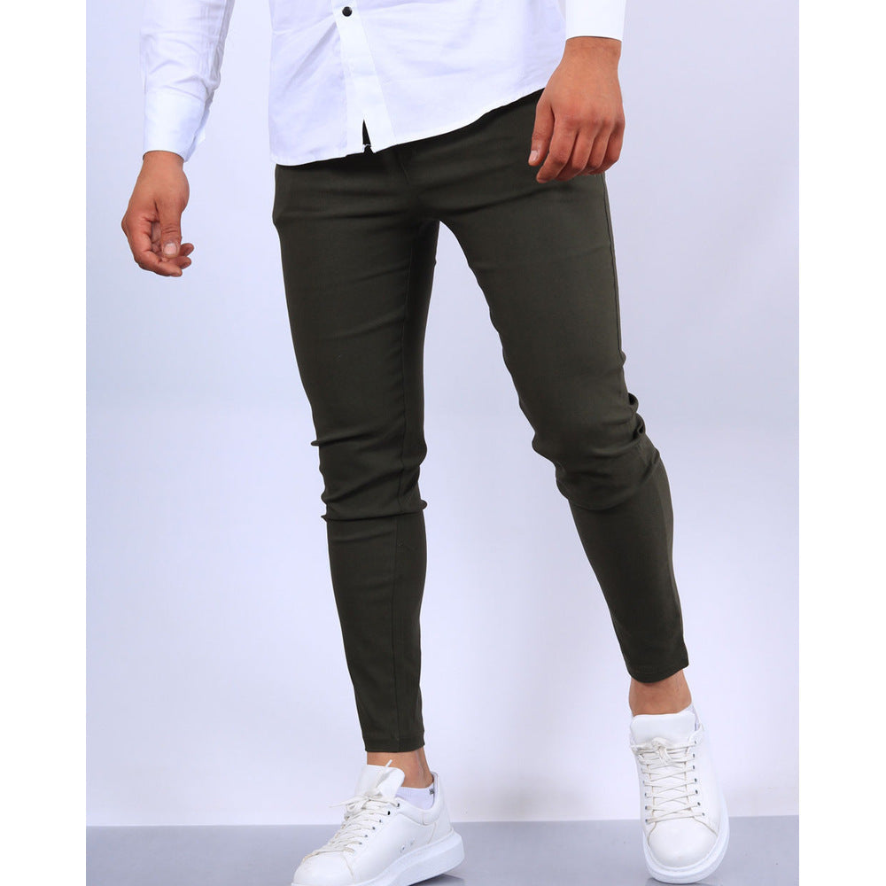 Men’s Chinese Linen Pants – Retro Loose Straight-Leg Casual Trousers