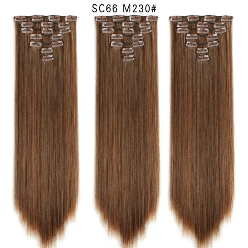 16 Card Seven-piece Hairpiece Clip Wig Beauty Chemical Fiber Wig Set Hair Extension