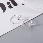 Stud Earrings Female Special-interest Design Flower Ear Hook