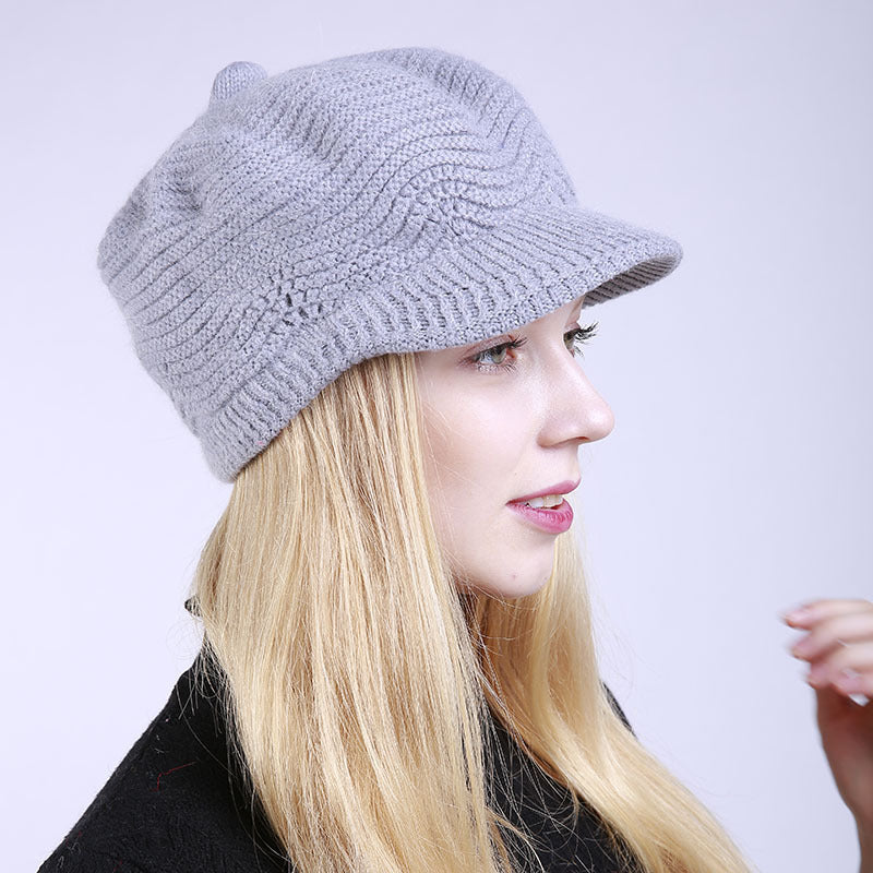 Fleece Fashion Warm Ladies Knitted Hat