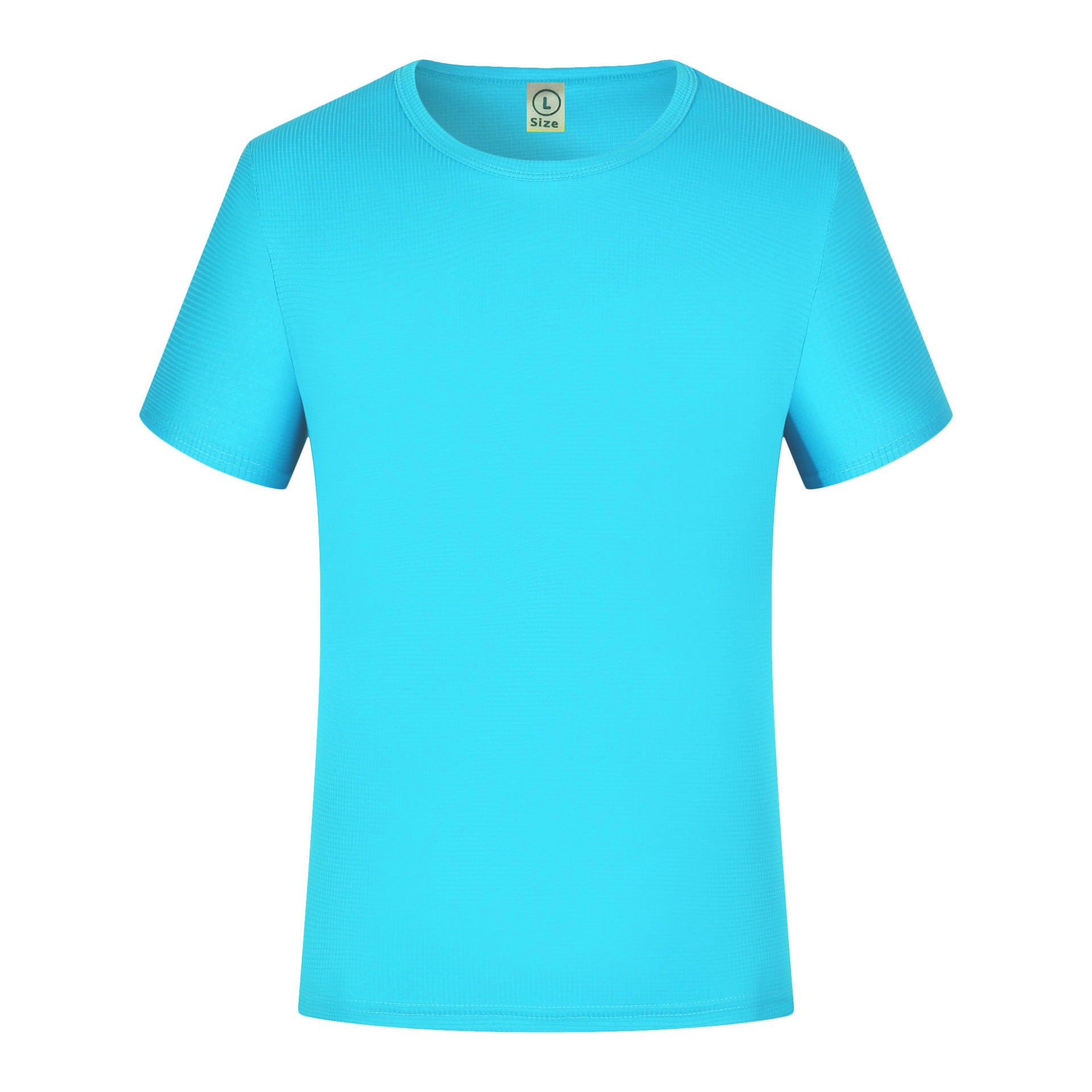 Summer Small Plaid Round Neck Short-sleeved Quick-drying T-shirt
