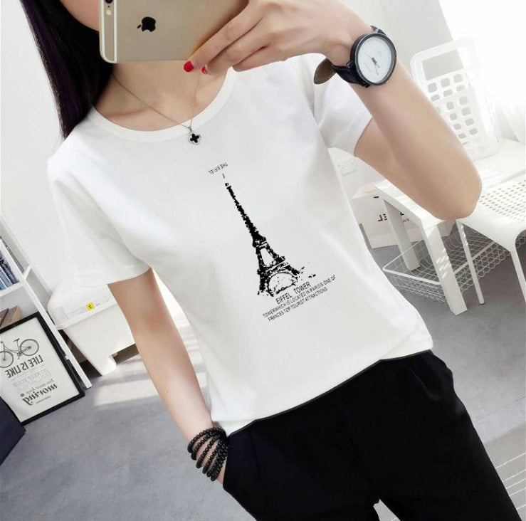 Women's Graphic Letter Print T-Shirt – Casual Short Sleeve Tee