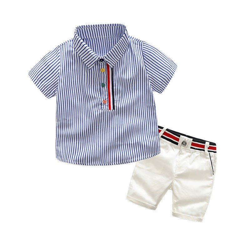 Short-Sleeve T-Shirt and White Pants Fashion Clothing Suit