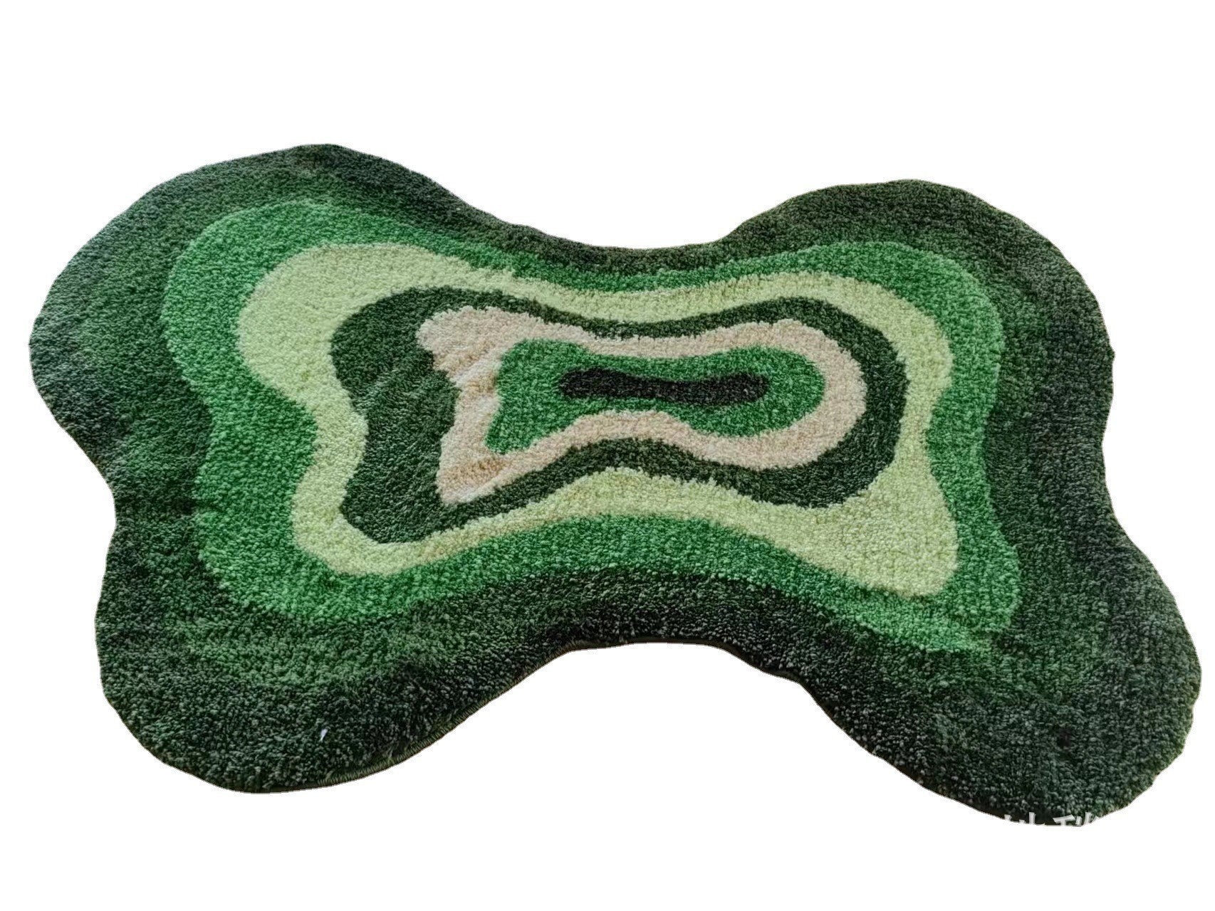 Cute Animal Cartoon Bathroom Mat – Flocking Carpet Floor Rug, Machine Washable, Anti-Slip Alien Shape