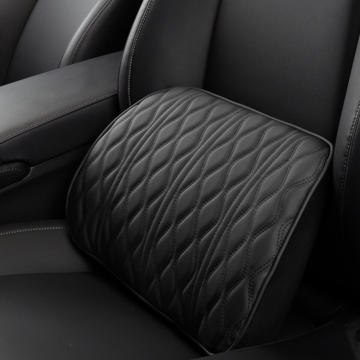 Car Headrest and Neck Pillow with Backrest, Universal Car Lumbar Support Set
