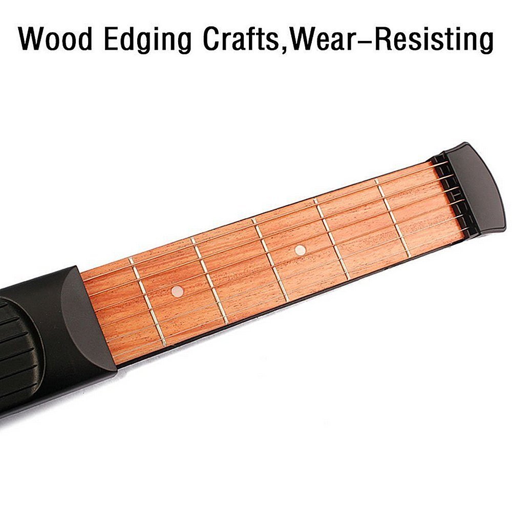 Pocket Guitar Portable for Acoustic Guitar Practice Tool Gadget Chord Trainer 6 String 4 Fret Model for Beginner Finger training