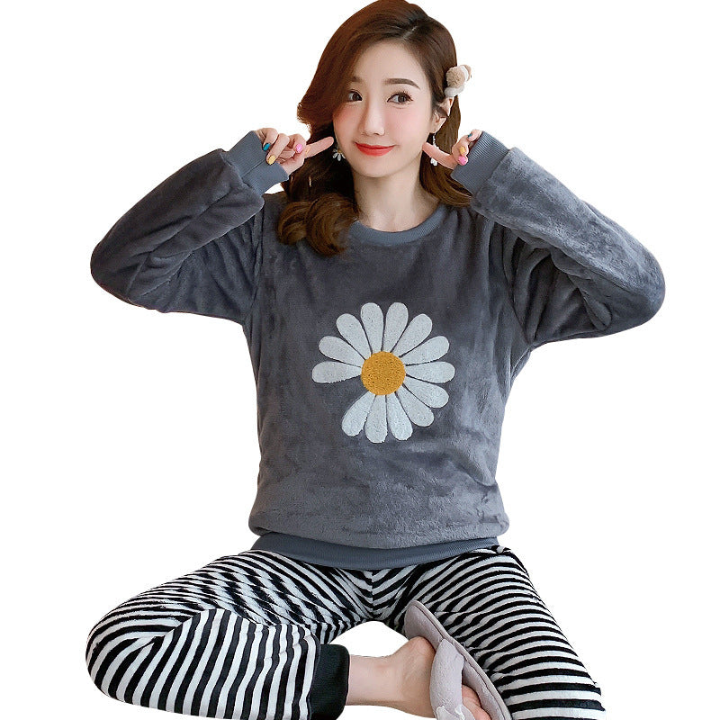 Coral Fleece Sweet Student Winter Homewear