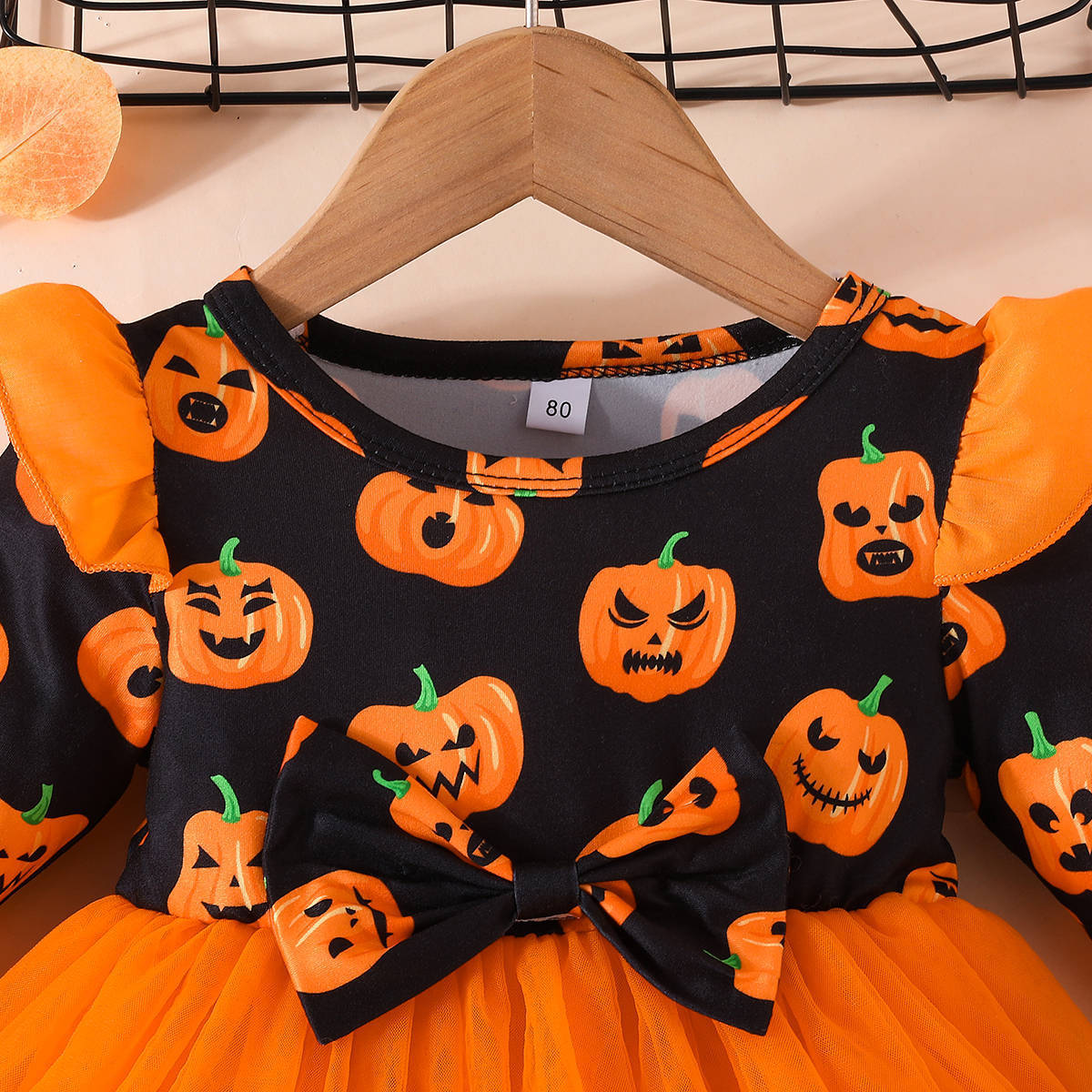 Halloween Long Sleeve Mesh Princess Dress