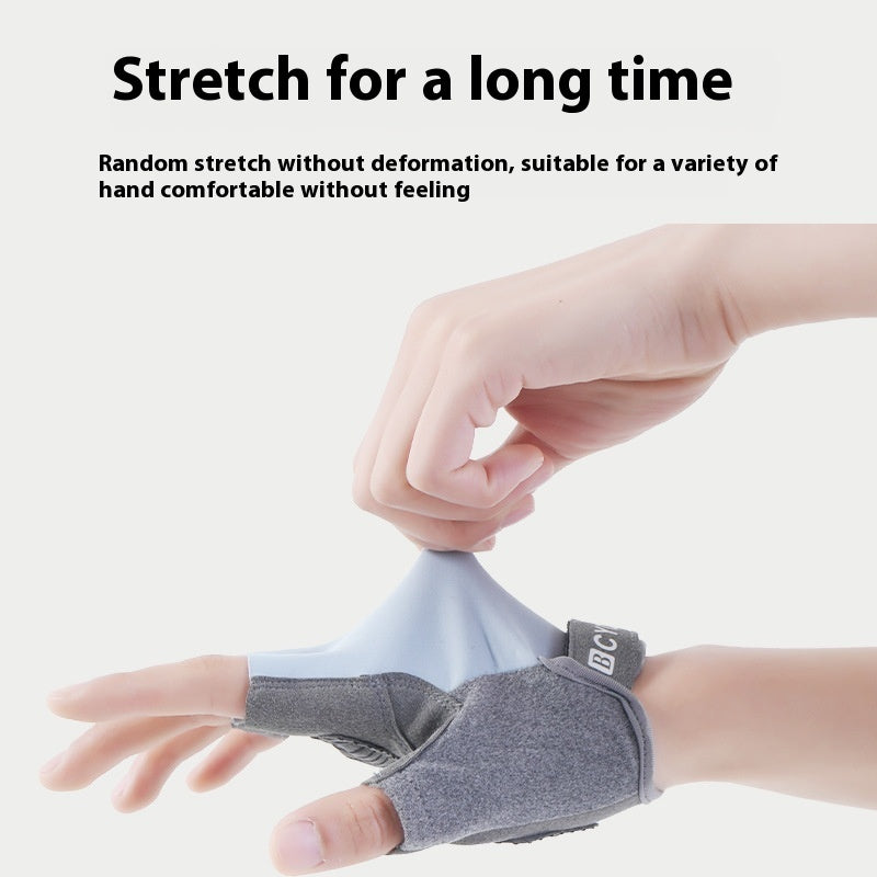 Ice Silk Half Finger Sports Gloves – Sun Protection & Anti-Slip