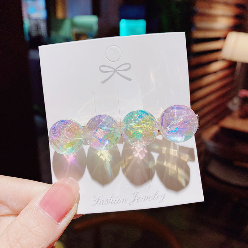 Girly Heart Transparent Hairpin