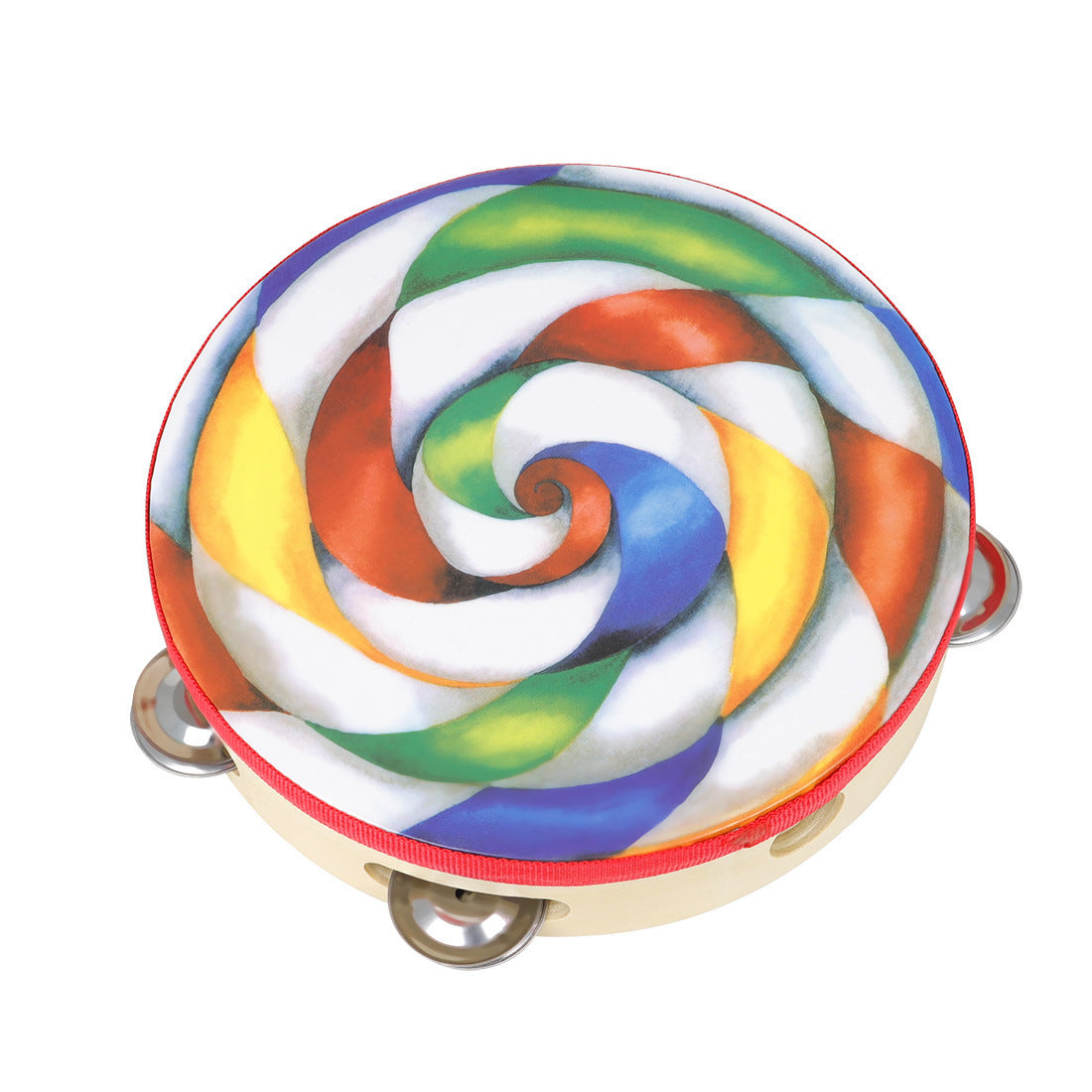 8-inch Lollipop Single Row Hand Tambourine