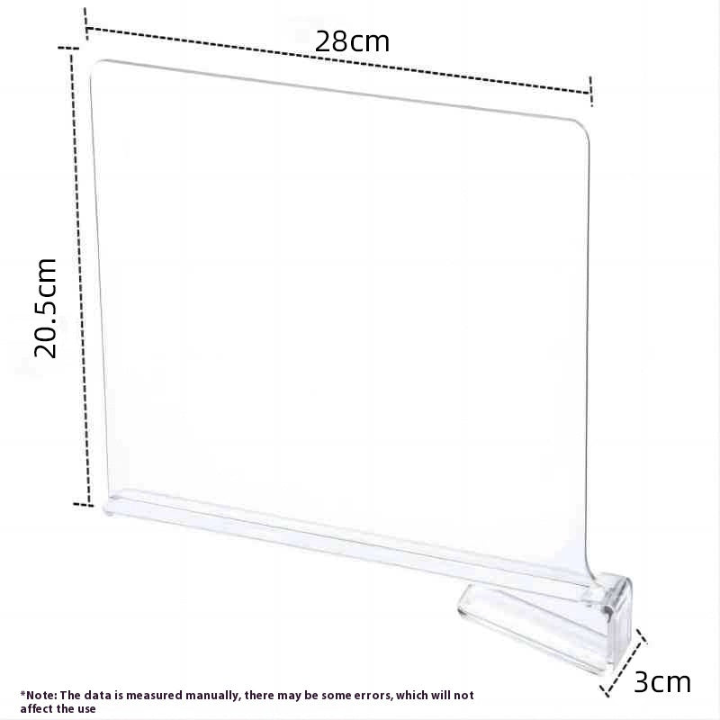 Wardrobe Layered Partition Transparent Acrylic Clapboard