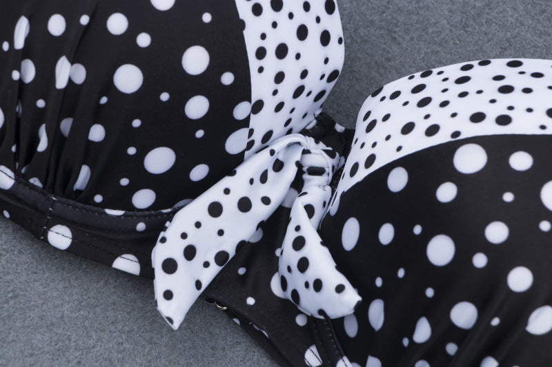 Women’s Retro Polka Dot Bikini Set – Sexy Underwire Swimwear