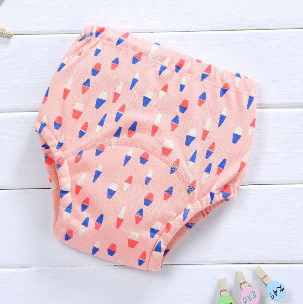 Baby Infant Toddler Cotton Training Pants – Reusable Cloth Underwear for Girls