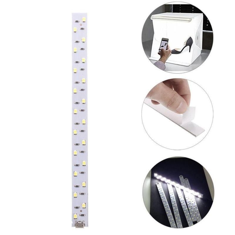 Folding Portable LED 20cm Light Bar Mini Studio Softbox