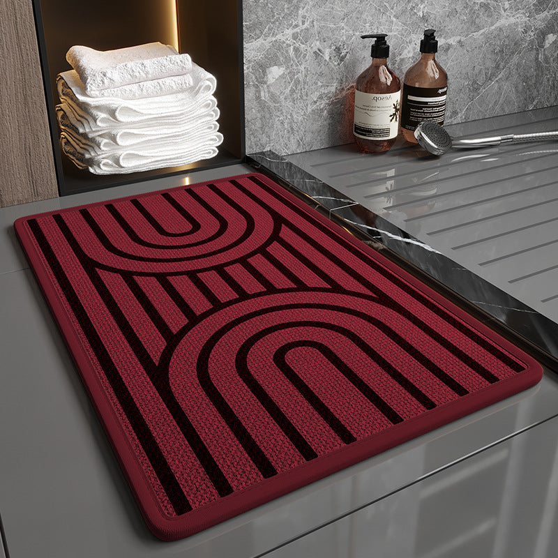 Home Fashion Linen Non-Slip Bathroom Mats