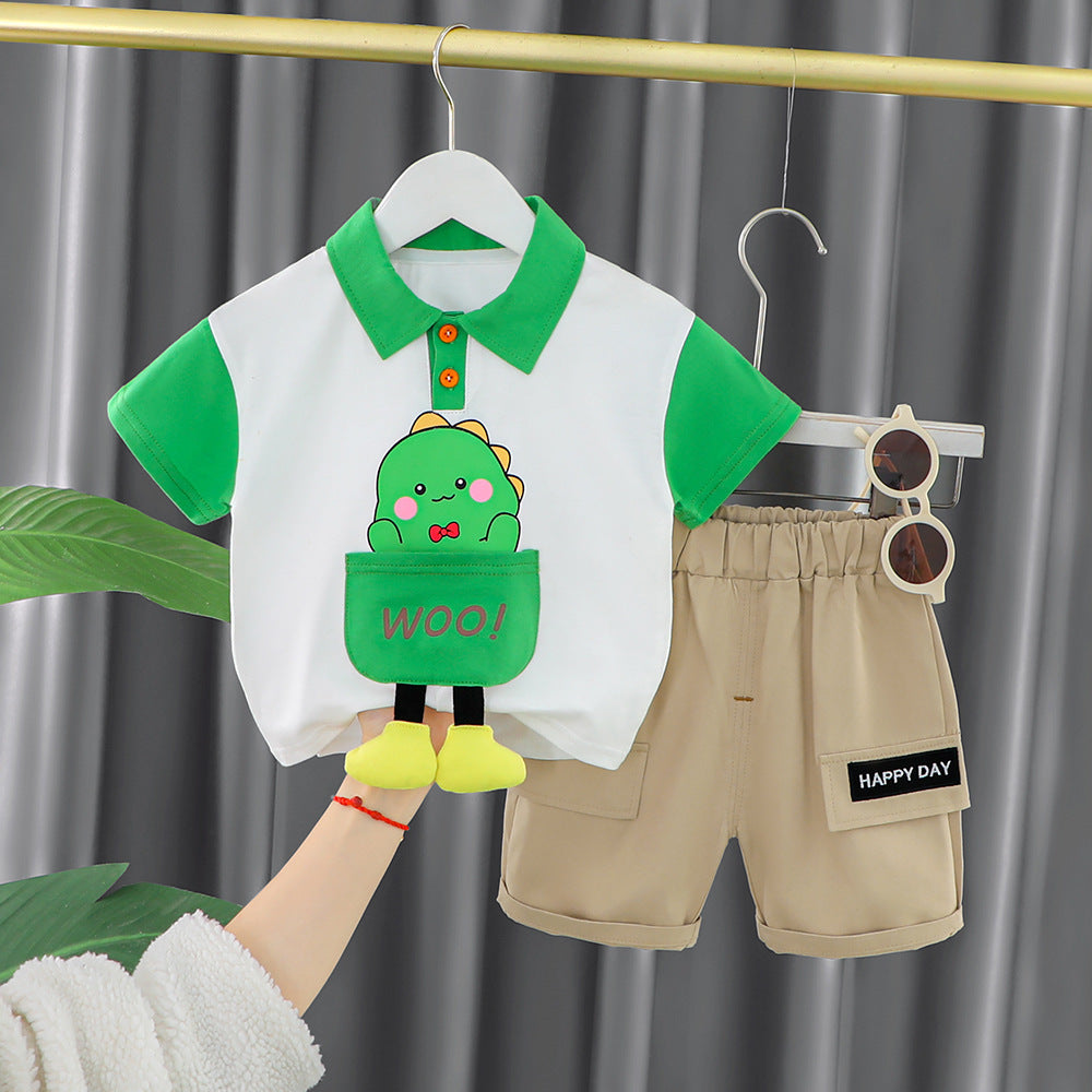 Boys' Summer Short Sleeve Shorts Suit