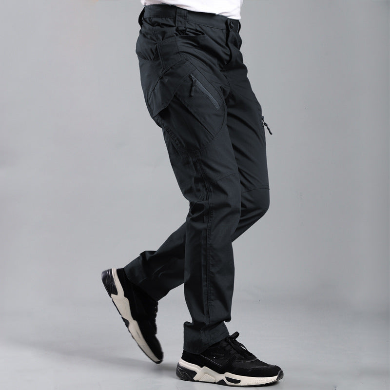 Men’s Outdoor Military Cargo Pants – Loose Multi-Pocket Overalls Trousers