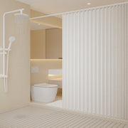 Waterproof Folding Shower Curtain – Hanging Bathroom Divider, Space-Saving