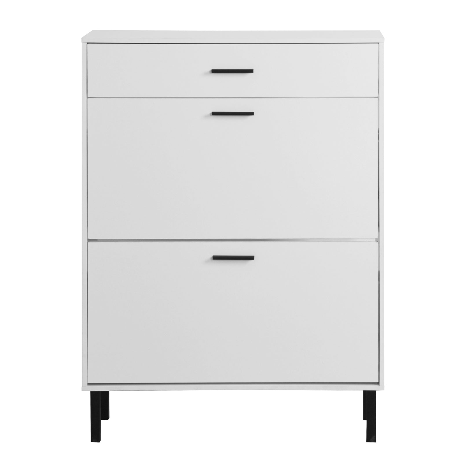 Modern Shoe Cabinet With Drawers & Metal Legs, Freestanding Storage Organizer
