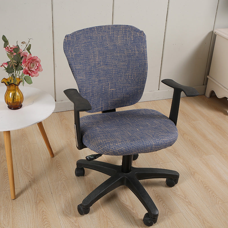 Modern Striped Polyester Split Universal Office Swivel Chair Cover