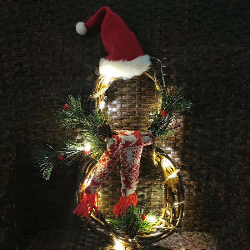 Christmas Decorations With Lights Vine Ring Garland Pendant
