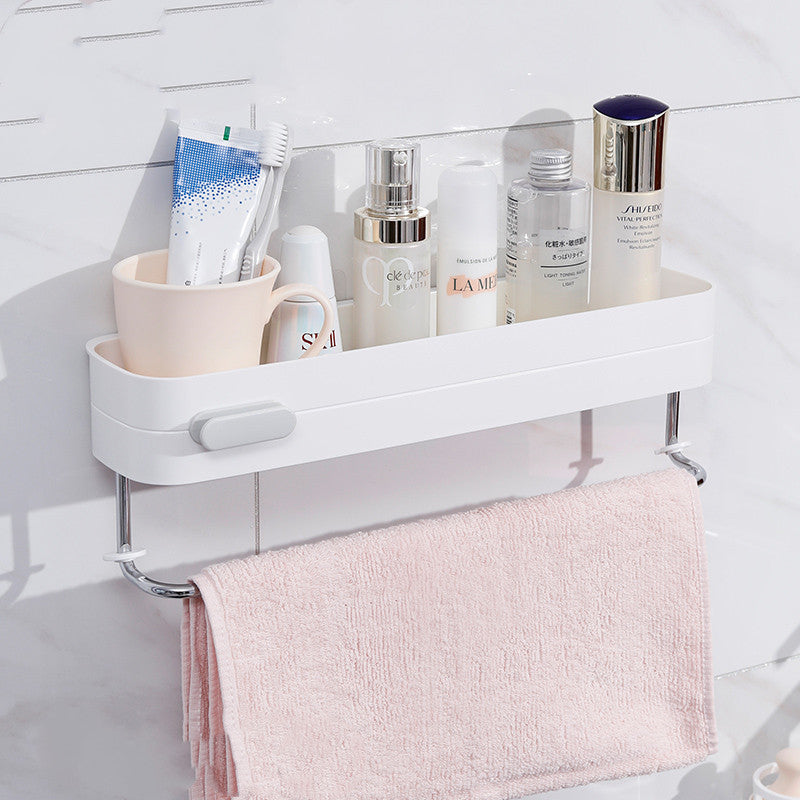 Perforated Wall-Mounted Bathroom Shelf – Rustproof Storage Rack
