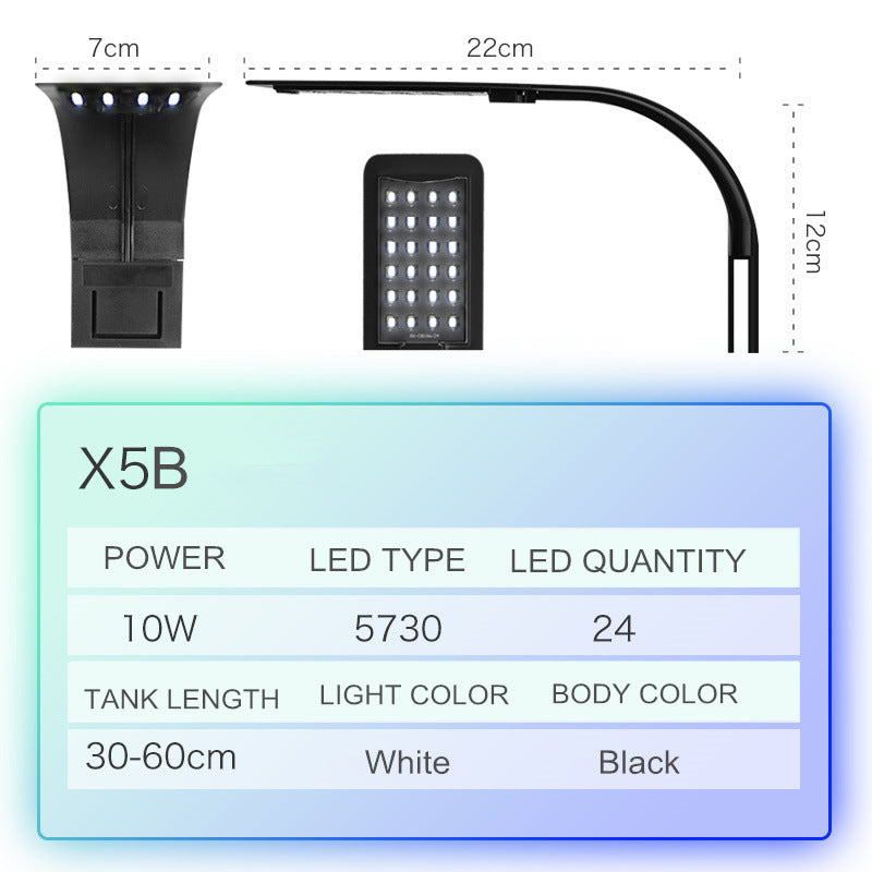 Ultra-Thin LED Clip-On Aquarium Light