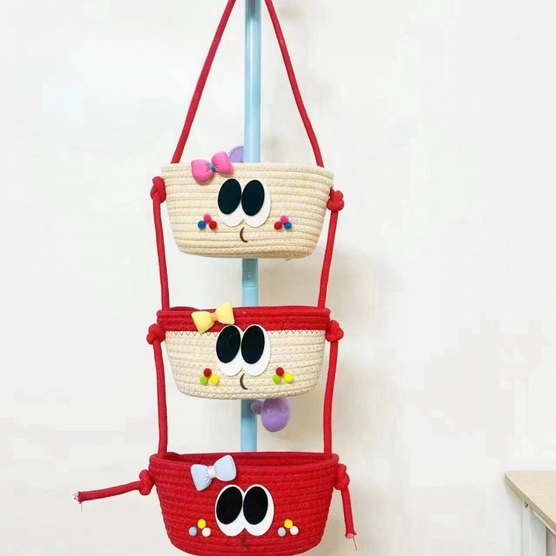 Wall-mounted Storage Basket Dormitory Room Storage Rack