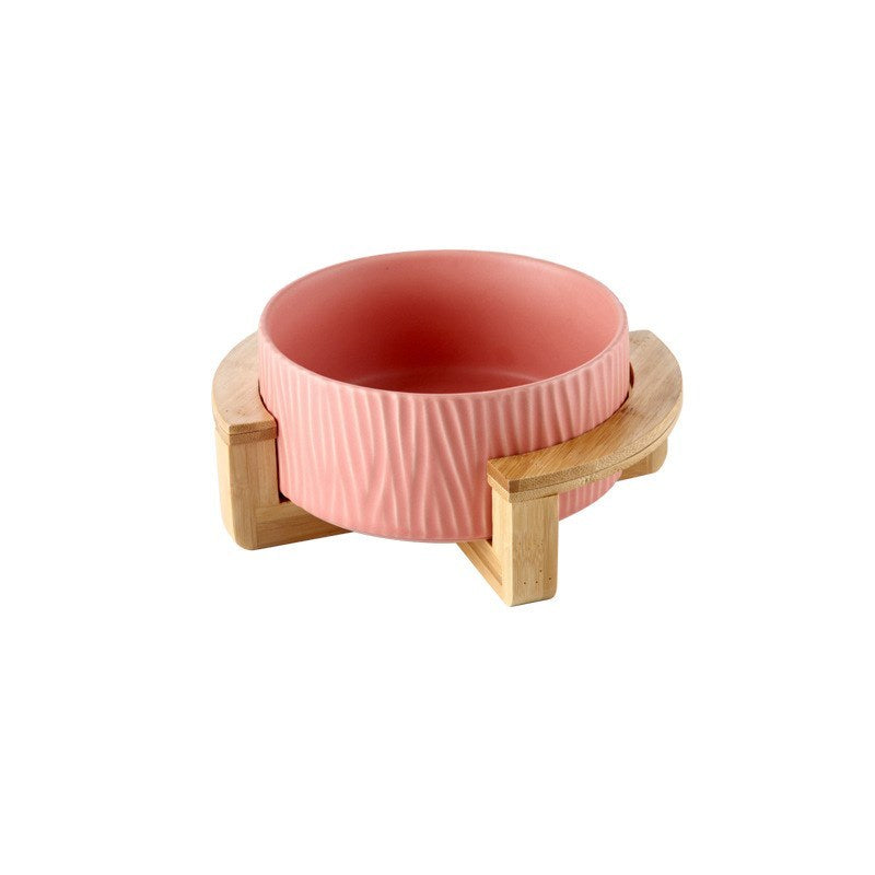 Dual-Purpose Ceramic Cat Bowl – Food & Water Dish for Pets