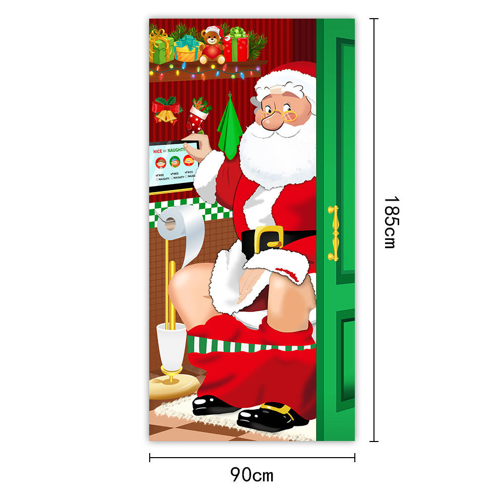 Christmas Curtain Flag Outdoor Photo Puppy Background Hanging Cloth