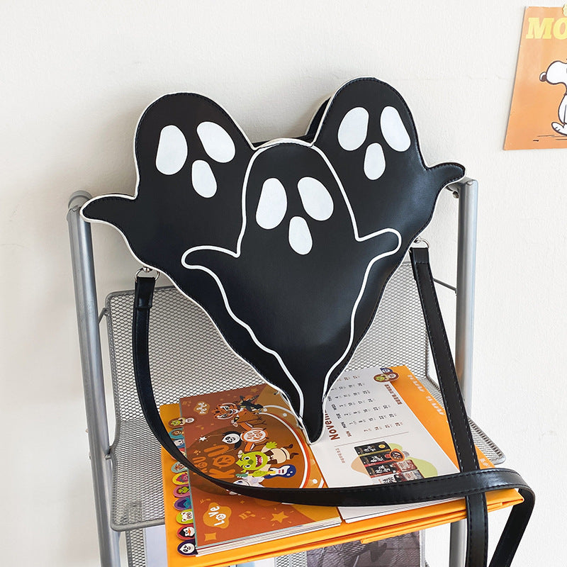 Halloween 3D Cartoon Ghost Bag – Cute Crossbody Shoulder Purse for Women and Girls