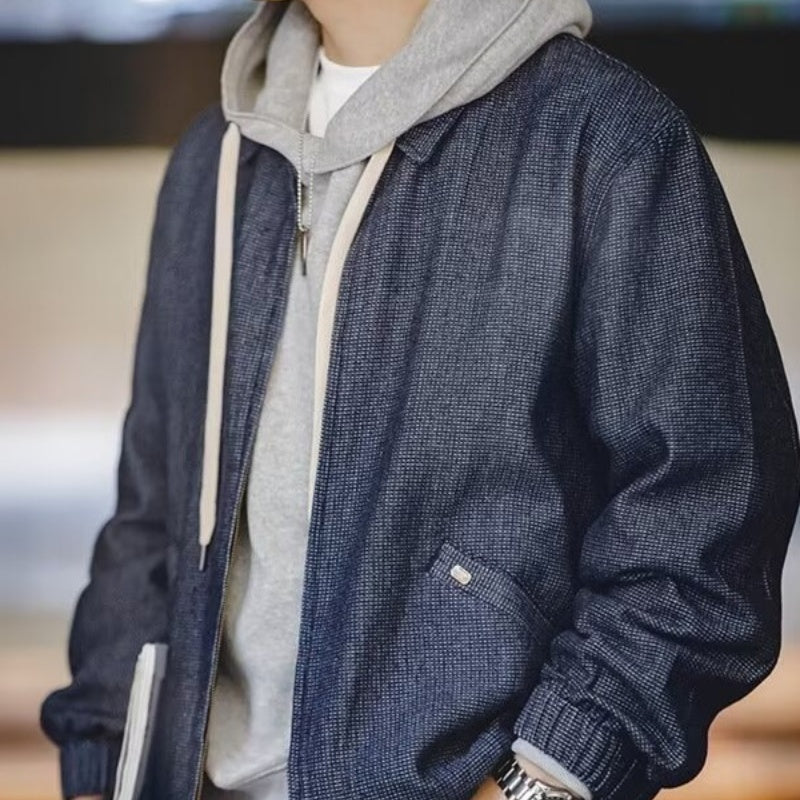 Retro Denim Loose Lapels Coat Spring And Autumn
