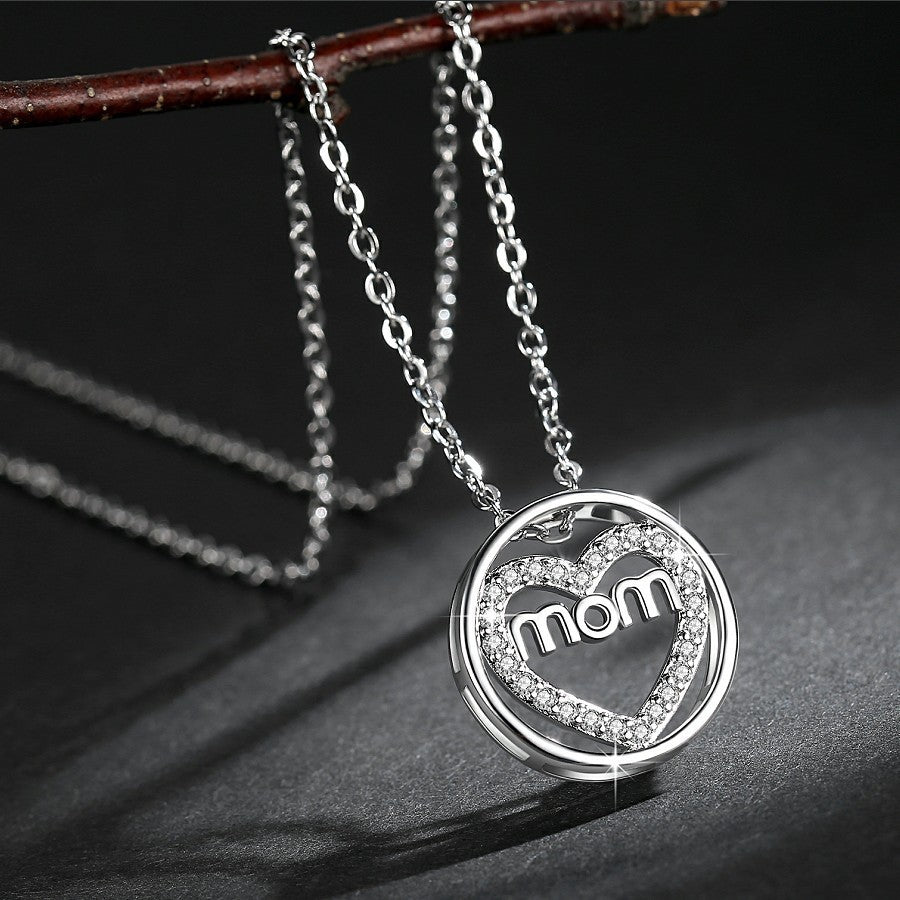 MOM Zircon Round Necklace