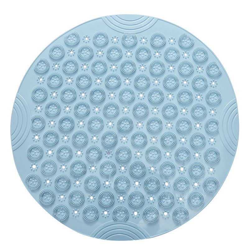 Anti-Slip Round Shower Mat – Drain Hole & Massage Center