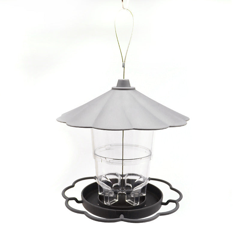 Foldable Hanging Wild Bird Feeder with Removable Roof – Large Capacity Outdoor Garden Birdcage Feeder