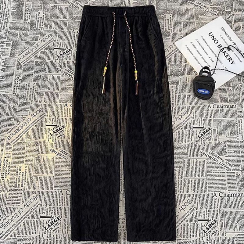 Men’s Summer Thin Loose Straight Drooping Pants