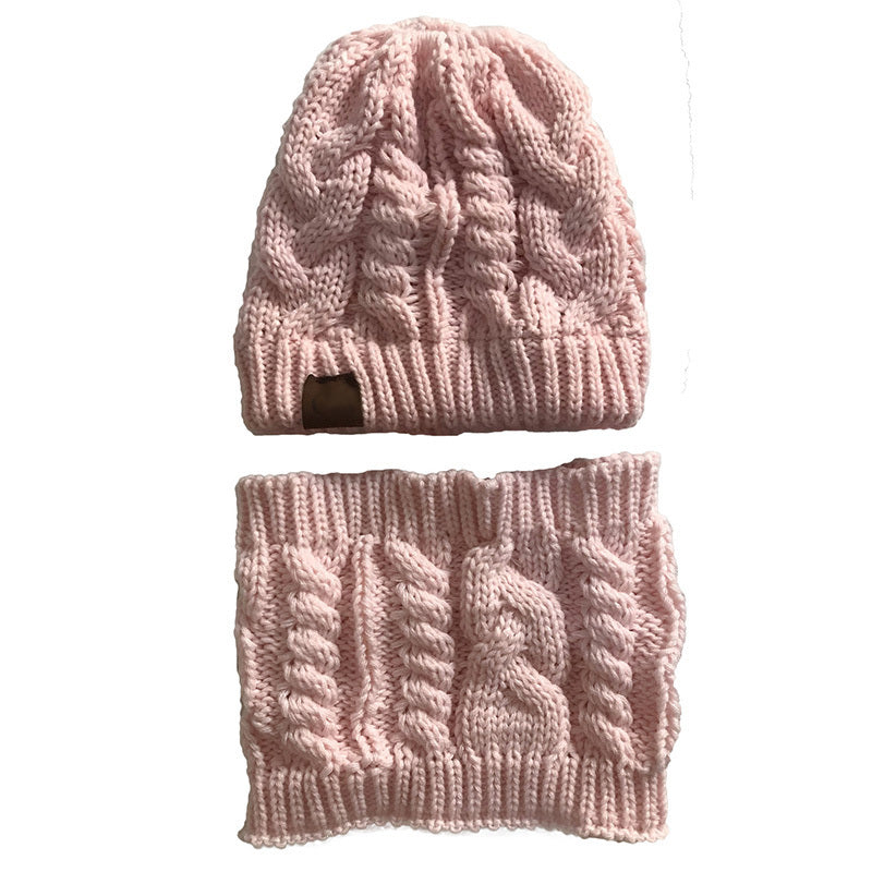 Warm Acrylic Knitted Women’s Autumn Winter Ponytail Hat and Ring Scarf Set