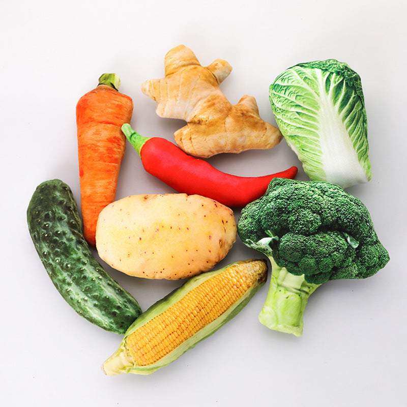 Squeaky Veggie & Drumstick Pet Chew Toy