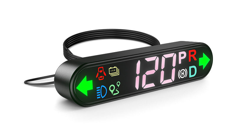 Sub-Screen Car Instrument Panel – Digital HUD Speed Display