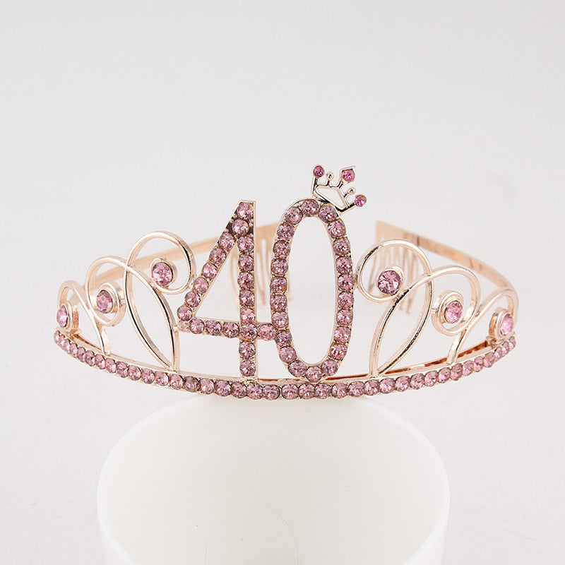 Creative Diamond Alphabet Headdress Birthday Hair Accessories