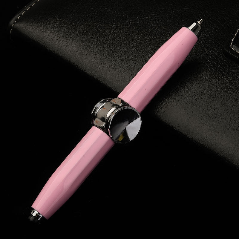 Creative LED Spinning Ballpoint Pen with Decompression Gyro for Office and School