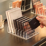 Acrylic Eyeshadow Palette Organizer - 7-Section Cosmetic Storage Box For Makeup, Sunglasses & Blush Kits 2 Sizes, Clear